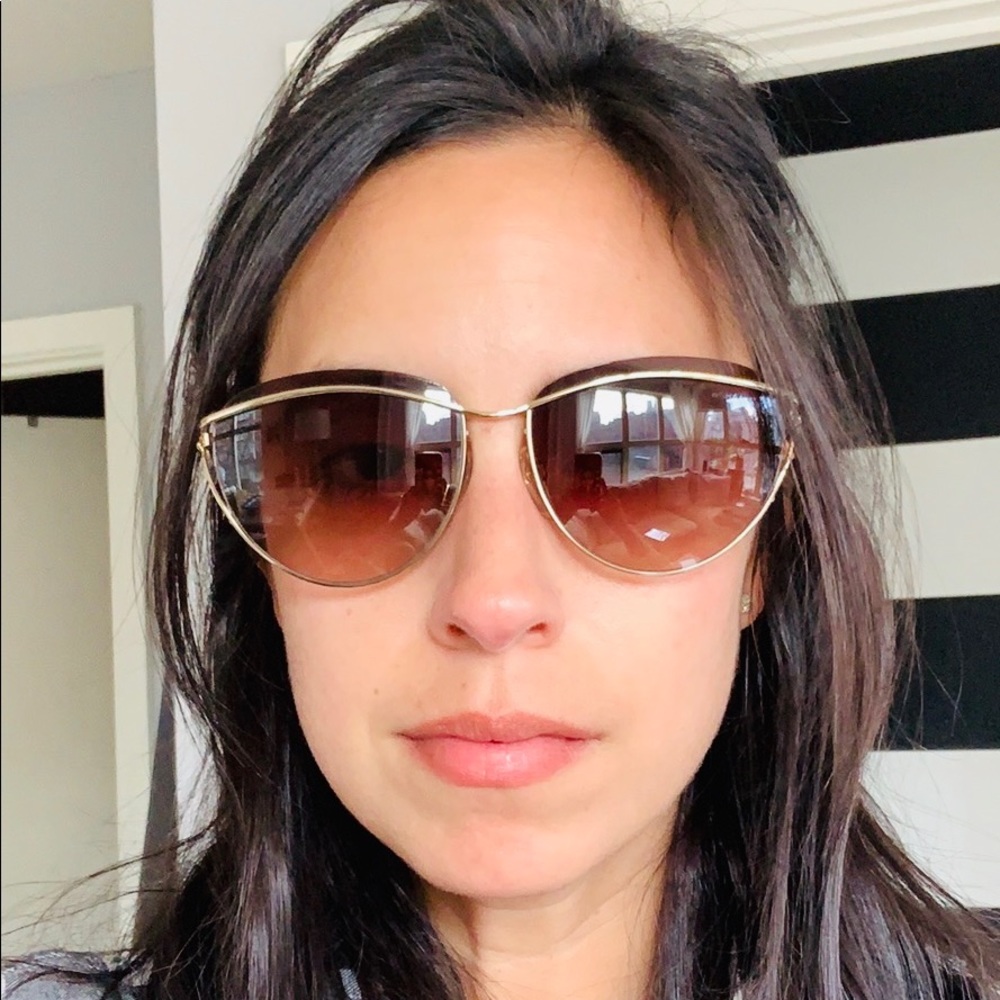 Chanel Wire Rim Bow Cat-Eye Sunglasses